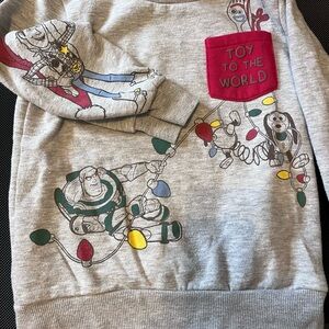 Gray Toy Story Christmas Sweatshirt with Colorful Graphics